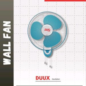 Shify DUUX Wall Fan – 300 mm | 95 CMM | 2050 RPM | 65W